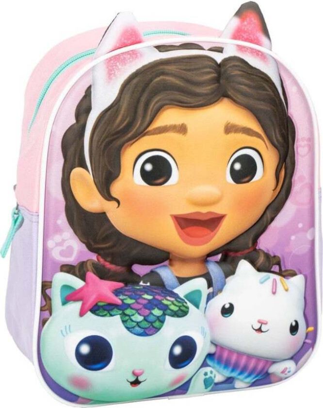Kids Ryggsekk 3D Applications, Rosa - Ryggsekker - Polyester