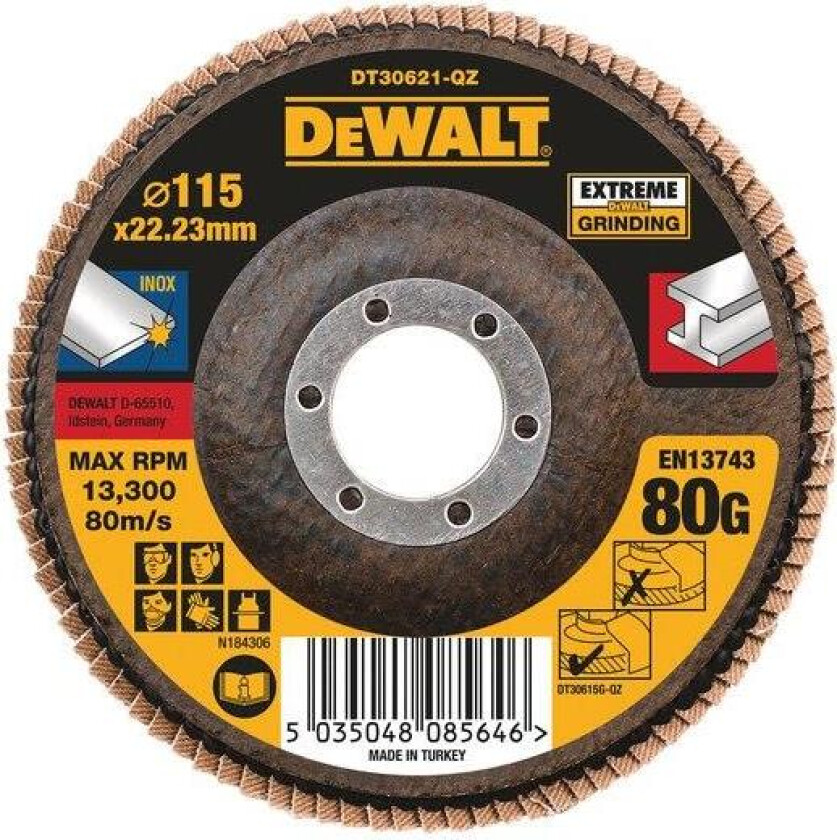 DT30622-QZ Lamellslipeskive 80G 80G