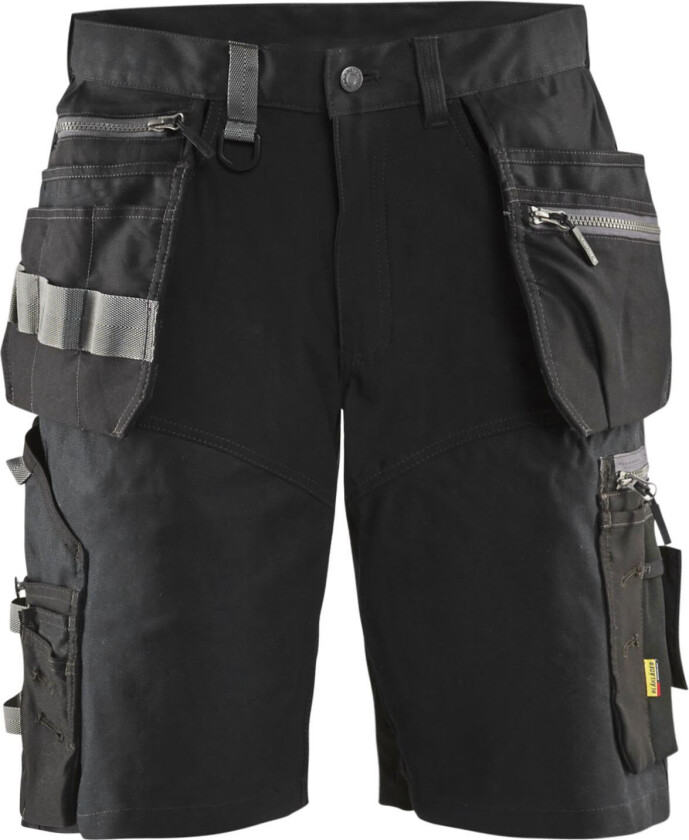 159813439900C46 Håndverksshorts med stretch, svart Str. C46