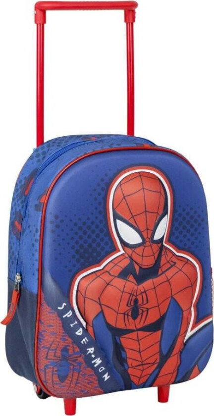 Marvel Spider-Man Kids Ryggsekk Trolley 3D, Blå - Kofferter - Polyester