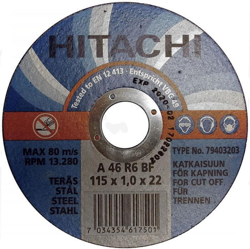 79403203 Kappeskive Ø115x1,0 mm