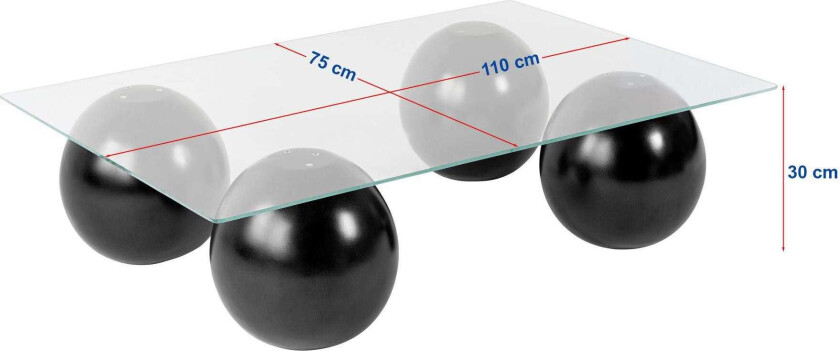 Sera - Svart, grått salongbord