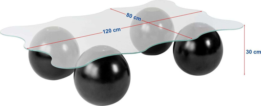 Noxa - Sort, Grå Sofabord