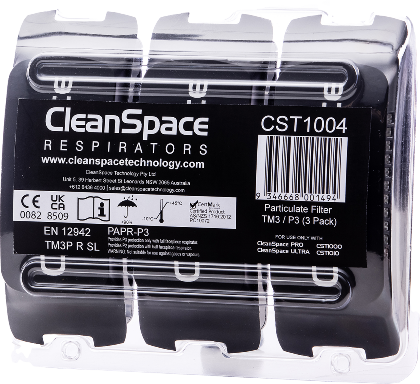 Partikelfilter HiCap TM3 P3 CleanSpace, pk a 3 stk, PRO og ULTRA power