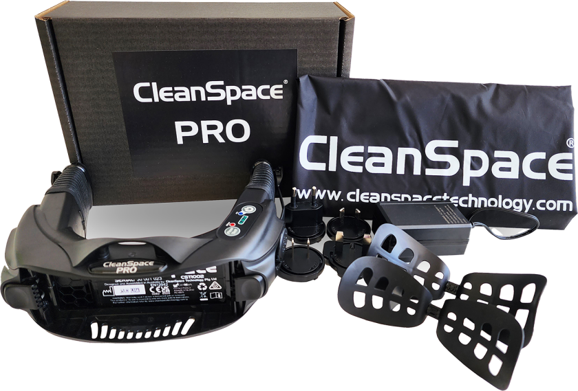 CleanSpace PRO Power system, inkl. nakkestøtte, lader og pose