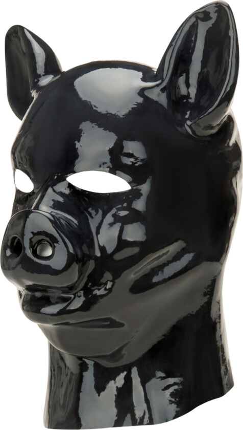 RED Latex Pig Maske - Svart - One Size