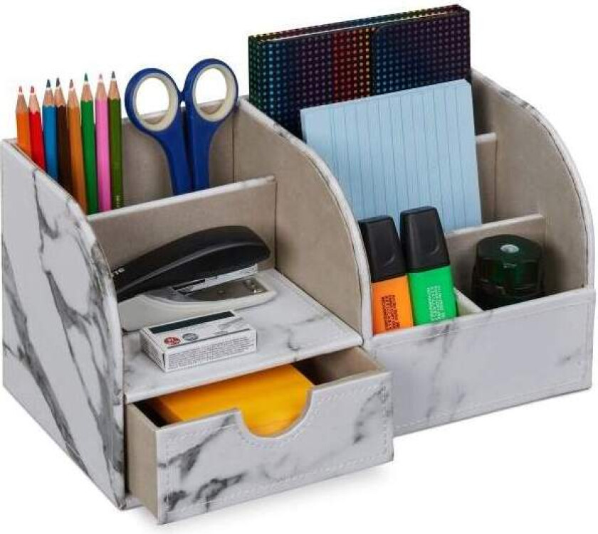 Desk Organizer Marble Look