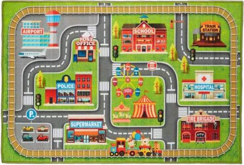 Bilde av Lekematte for barn med bymotiv