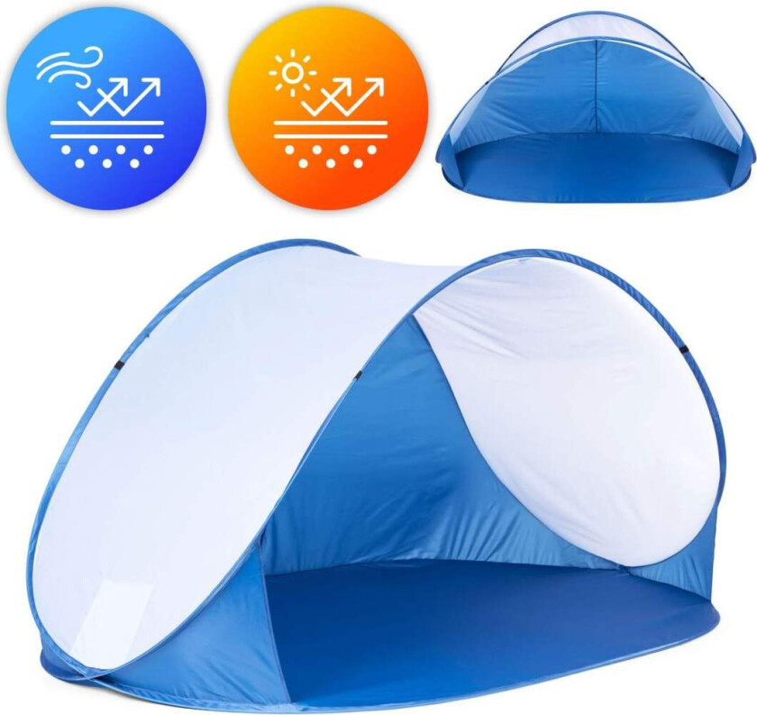 Pop-up strandtelt Vindfang for strand, basseng, hage Blue MultiGarden
