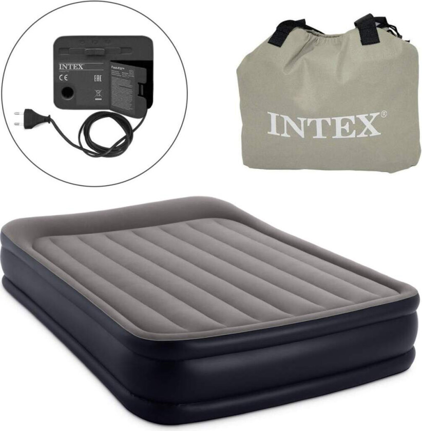 Luftmadrass 203x152cm med Intex 64136 pumpe