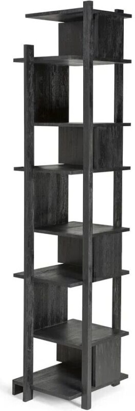 Abstract Column hylle Svart teak 203 x 49 cm