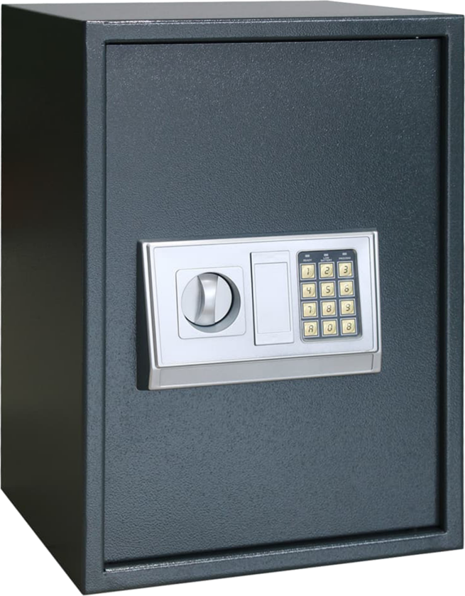 Bilde av s Elektroniske Digitale Safe med Hylle Mørk Grå 35x31x50 cm Stål