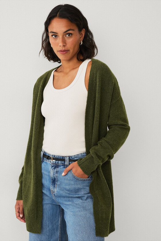 Strikket cardigan - Grønn