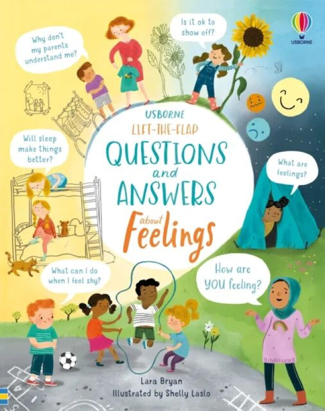 Lift-the-Flap Questions and Answers About Feelings av Lara Bryan