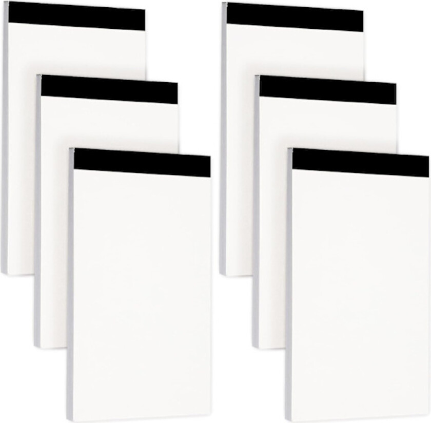 Blanke notatblokker, 6 stk. 3x5 tommer notatblokk blanke notatblokker for daglig planlegging liten skriveblokk mini lommebok påfyll for å ta notater og påminnelser