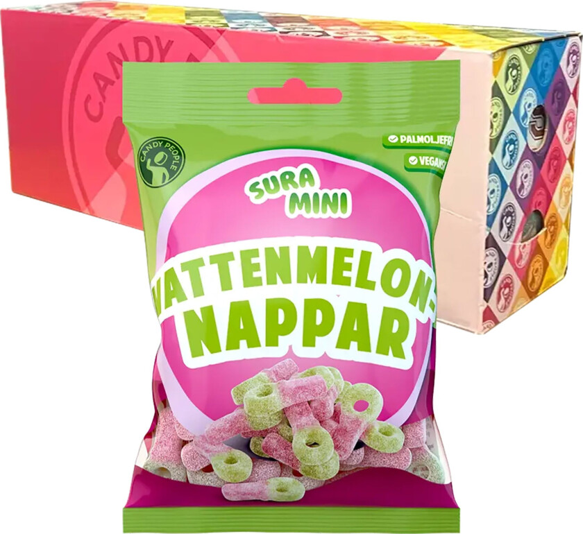 Sure Mini Vannmelonringer Storpakning - 18-pakning