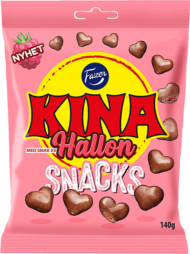 Kina Snacks Bringebær - 140 gram