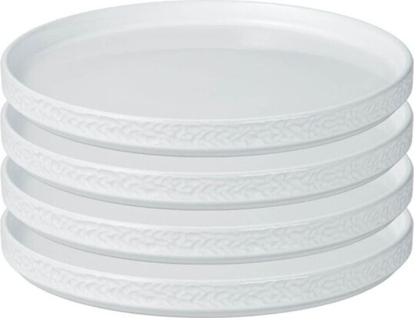 Servisen C tallerken 25 cm 4 stk hvit