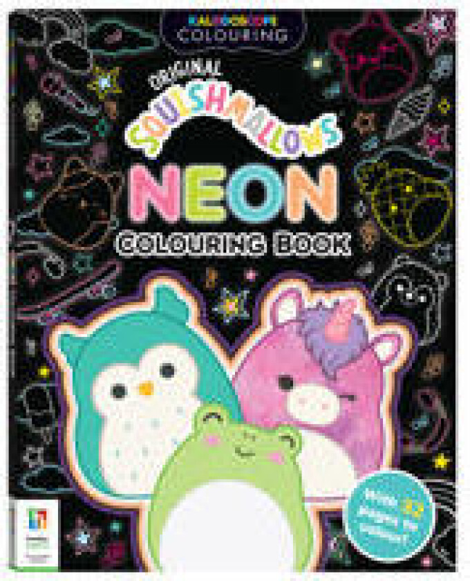 Kaleidoscope Squishmallows Neon Colouring Book