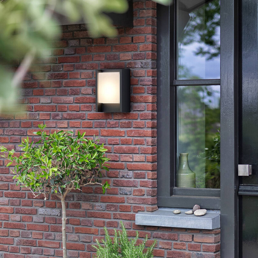 utendørs LED-vegglampe Arbour 1 lyskilde, 2-pak, 2700 K