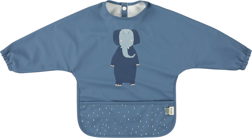 Smekke med ermer Mrs. Elephant, Blå, 1 stk.