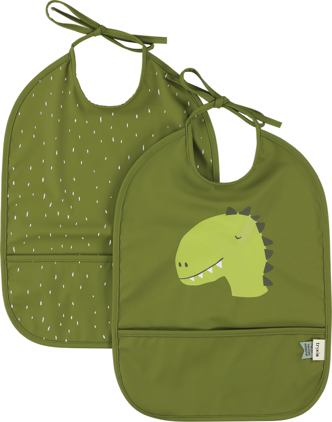 Bilde av Vanntett smekke Mr. Dino, Grønn, 2 stk.