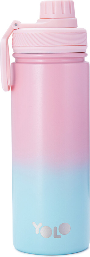 Drikkeflaske YOLO 600ml gradert rosa