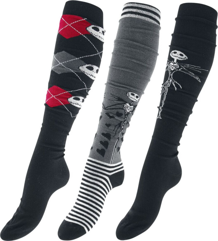 Disney Knestrømper - Jack Skellington - EU35-38 til EU 39-42 - Damer - flerfarget