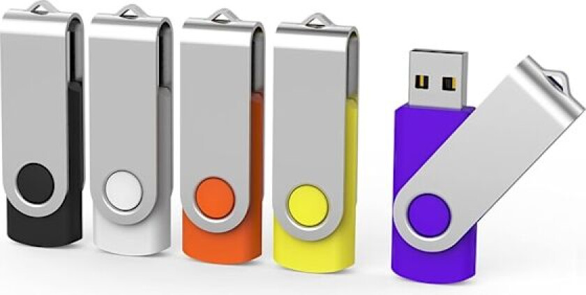 5-pakning 64 GB USB-minnepinne 64 GB Flash Drive Thumb Drive Rotatin