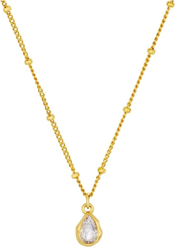 Organic Crystal Teardrop Necklace