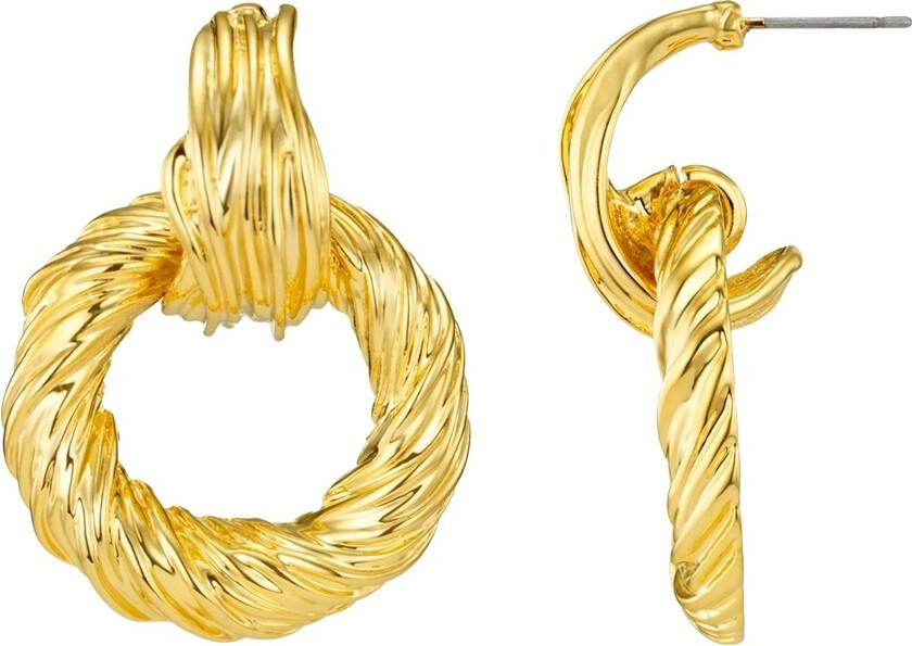 Statement Textured Door Knocker Earrings