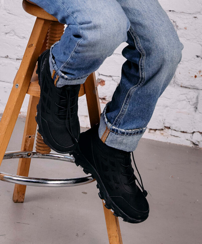 Track Mid SL WP Sneakers, Black, 30 - Vanntette sneakers - Naturgummi