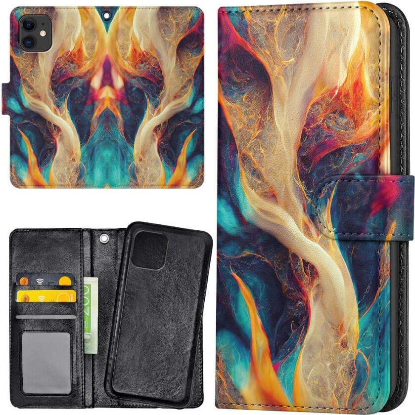 iPhone 12 Mini - Lommebok Deksel Abstrakt Mønster