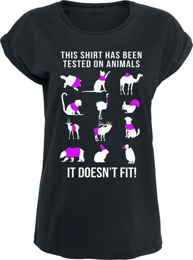 Fun T-skjorte - It Doesn't Fit - S til XXL - Damer - svart