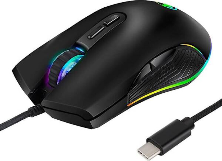USB C Mus Type C Ergonomisk Kablet Mus RGB Gaming Mus Optisk Mus