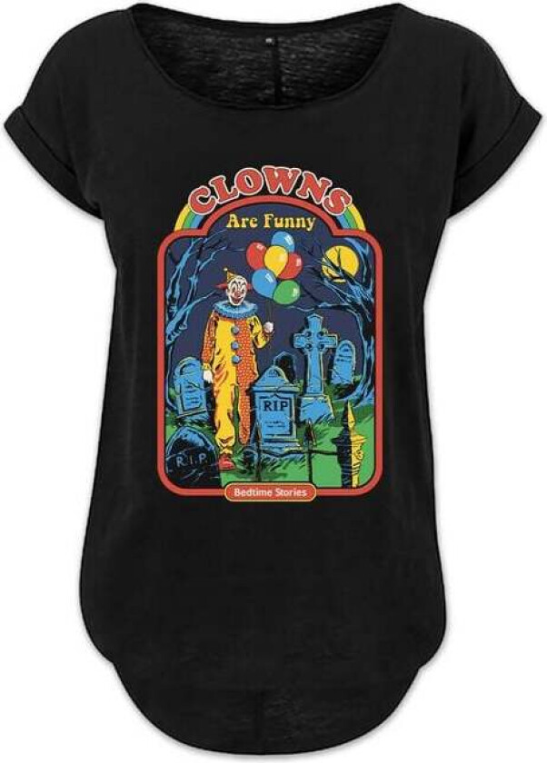 Fun T-skjorte - Clowns Are Funny - S til XXL - Damer - svart