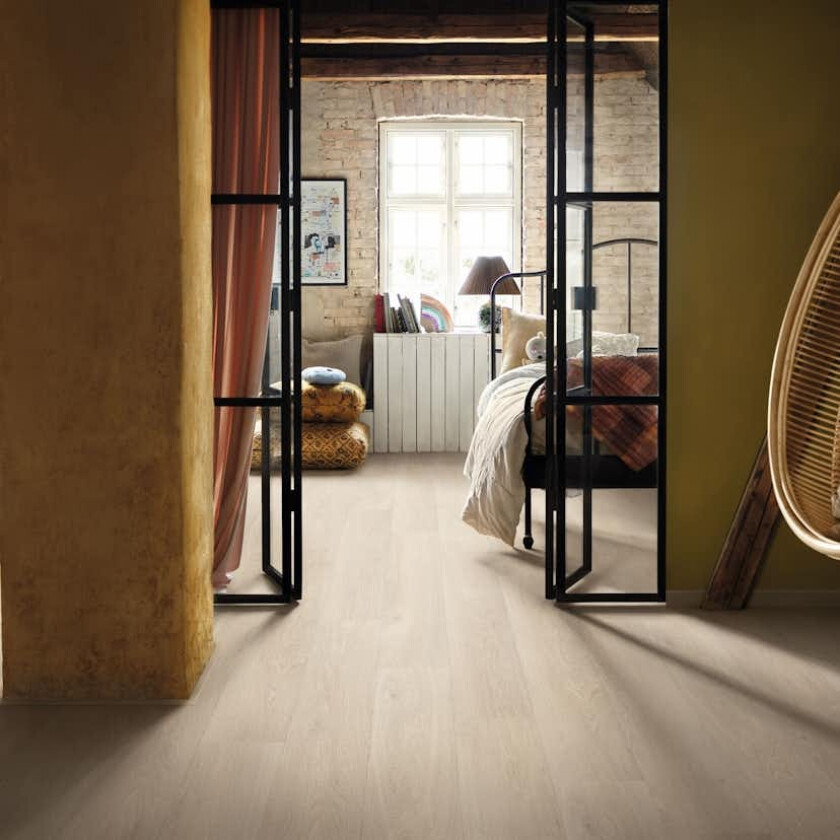 Pergo Lysefjord Pad Pro Rigid 1-stav vinylgulv m/underlag Beige Washed Oak