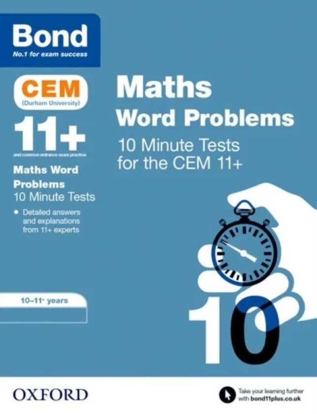 Bond 11+: CEM Maths Word Problems 10 Minute Tests: Ready for the 2024 exam av Michellejoy Hughes