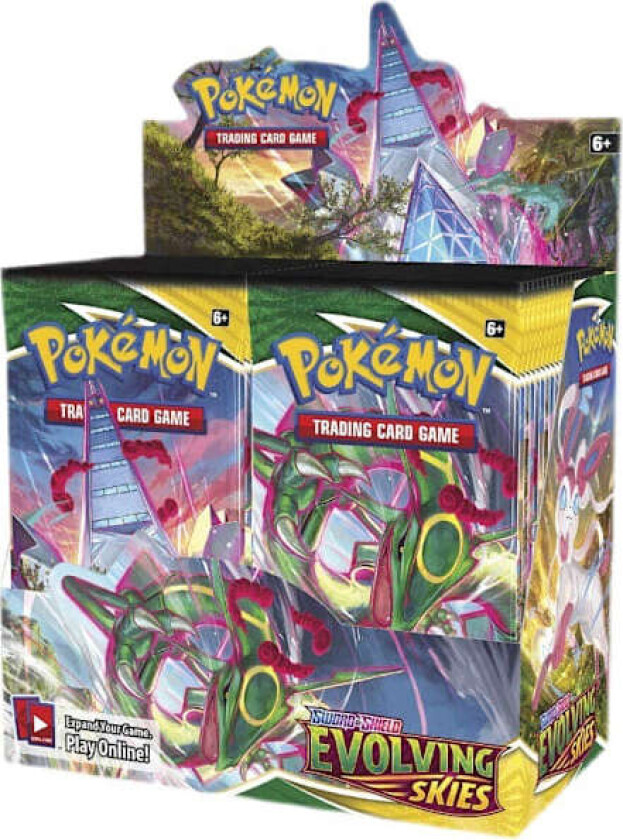 SALG! 360 stk Gaveeske Evolving Skies Booster Pack for Barn Tegneserie Søte Samlekort Papir null ingen