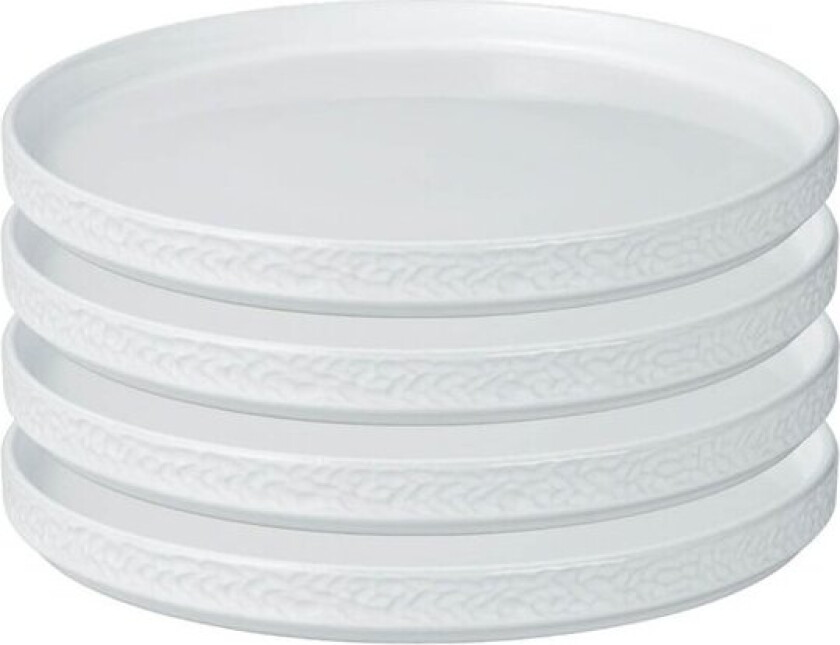 Servisen C tallerken 25x25 cm 4 stk hvit