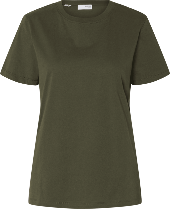 Selected Femme Myessential o Neck T-skjorte - Deep Depths - S