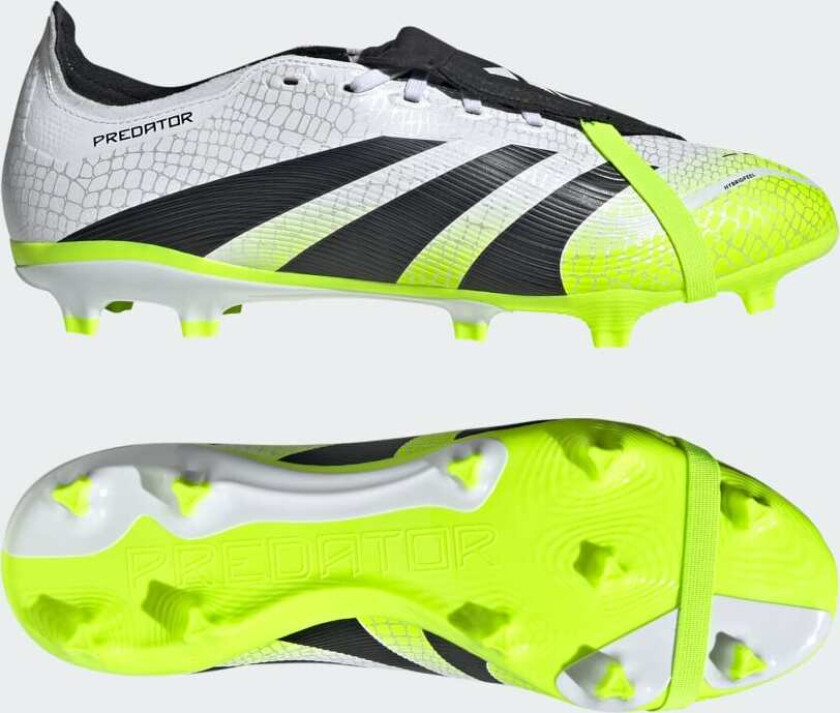 Predator League Fold-over Tongue FG/AG Radiant Blaze - Fottøy Hvit/Svart/Sitron, størrelse 45⅓