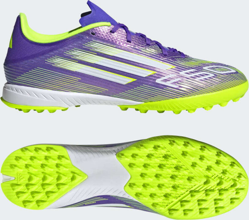 F50 League TF Radiant Blaze - Lilla/Fottøy Hvit/Sitron - Turf (TF), størrelse 42