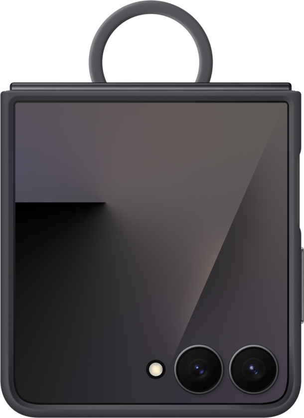 Galaxy Z Flip7 Ring Case (Silicone), Black