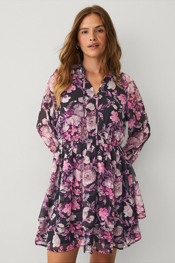 Kjole med volanger - Rosa