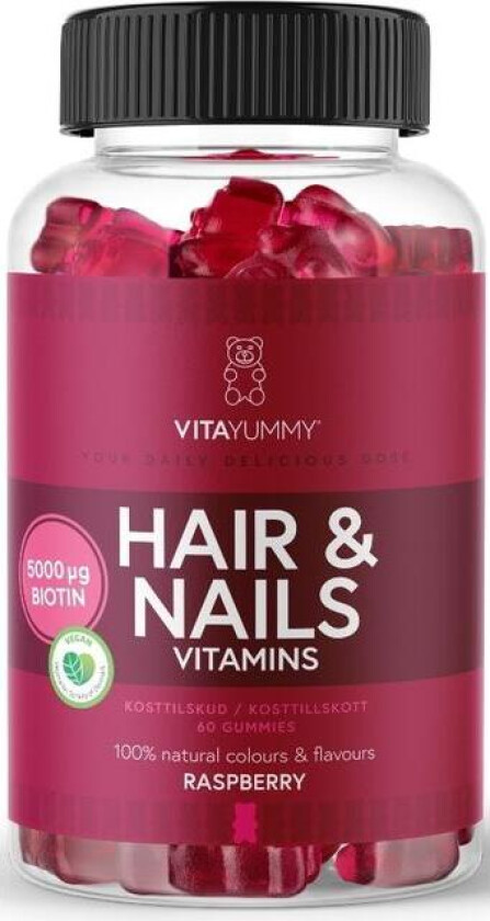 Bilde av Hair & Nails Raspberry - 60 Stk