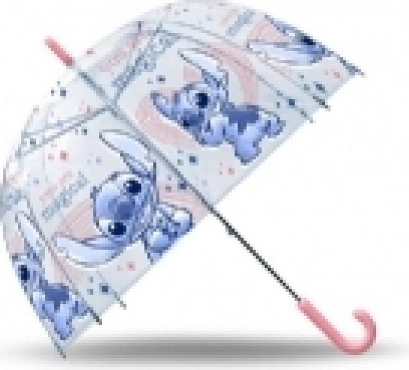 Gjennomsiktig automatisk paraply 48cm polyester Stitch D07153MC Kids Euroswan
