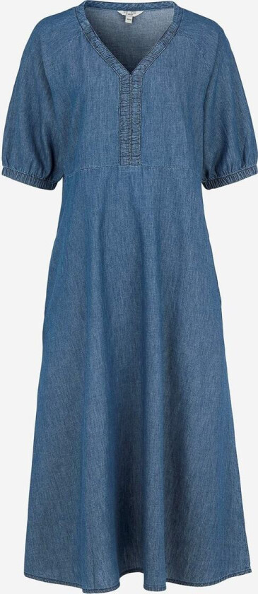 Denimkjole med puffermer