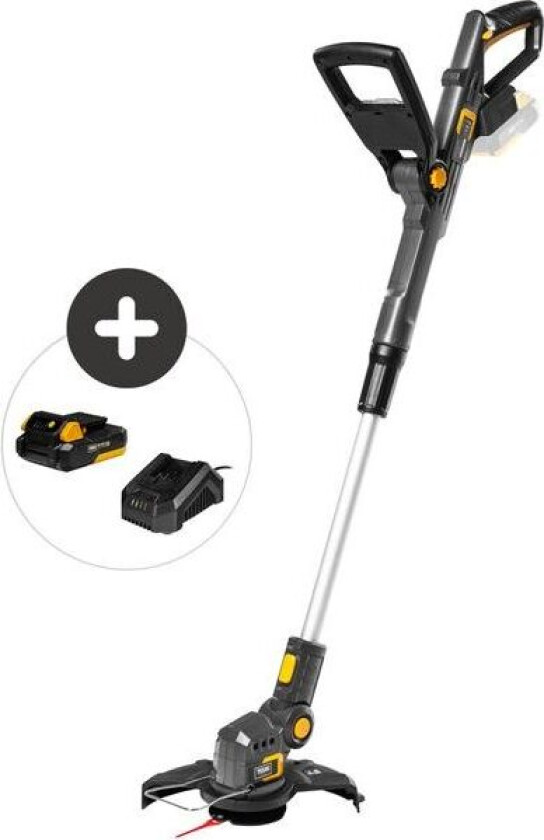 Texas Gresstrimmer Batteridrevet Gtx2000 (20v) M/batteri Og Lader 90063251