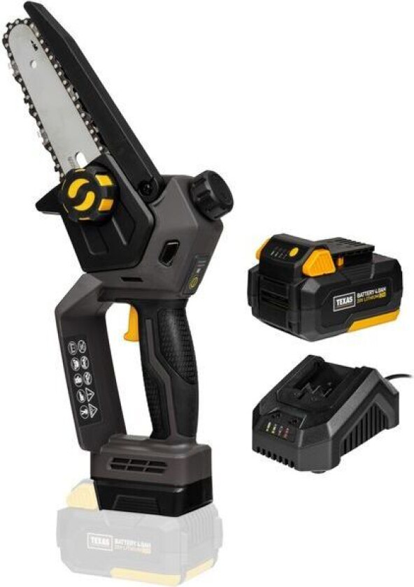 Texas Motorsag Enhånds Chx2000 (20v) M/4ah Batteri+lader 90063260
